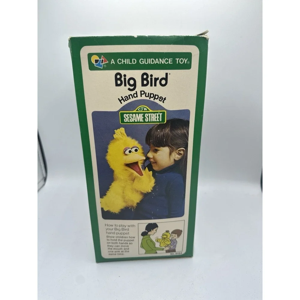VTG Sesame Street Hand Puppet Lot 4 Bert Ernie Big Bird Count Jim Henson Muppet